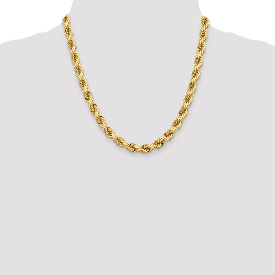 Diamond-Cut Rope Chain Necklaces