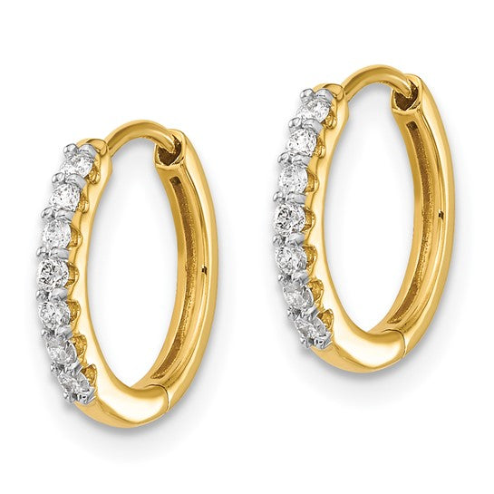 Diamond Hinged Hoop Earrings