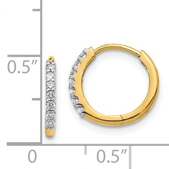 Diamond Hinged Hoop Earrings