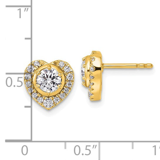 True Origin Lab Grown Diamond Heart Post Earrings