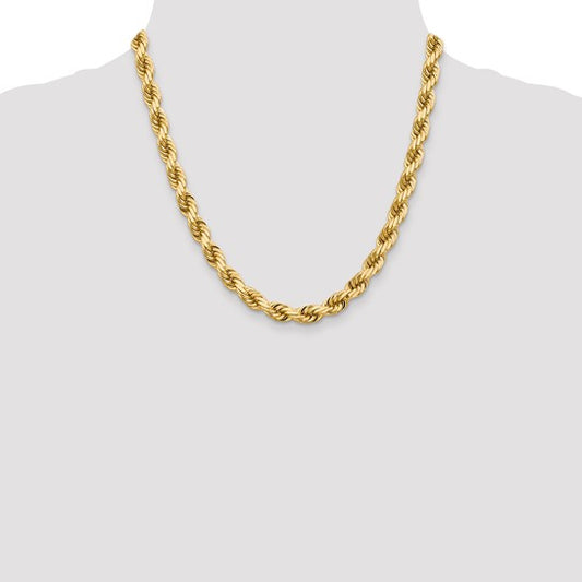 Diamond-Cut Rope Chain Necklaces