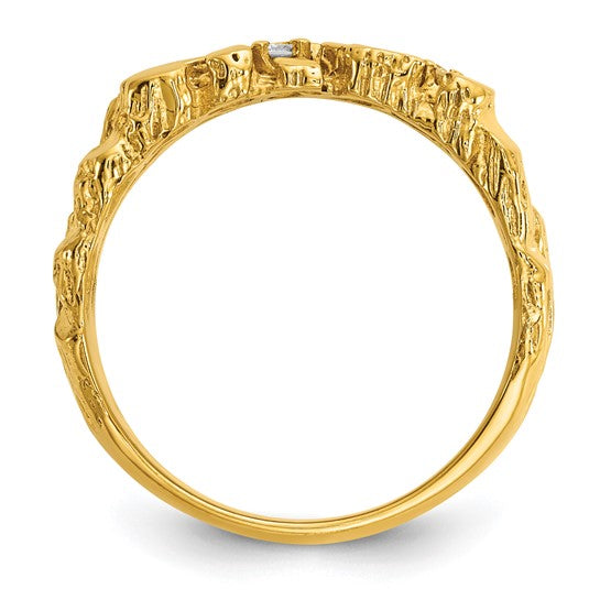 Anillos con piedras preciosas incrustadas 14k