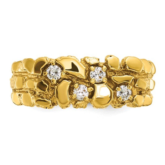 Anillos con piedras preciosas incrustadas 14k