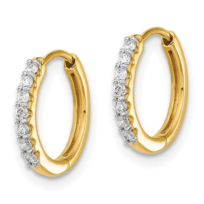 Diamond Hinged Hoop Earrings