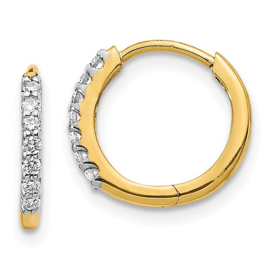Diamond Hinged Hoop Earrings